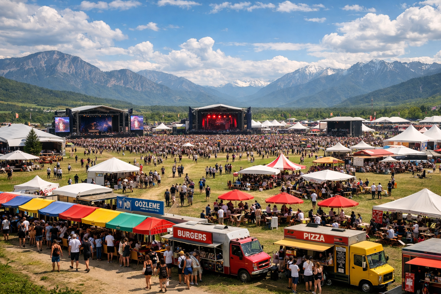 Park alaninda duzenlenen acik hava etkinligi