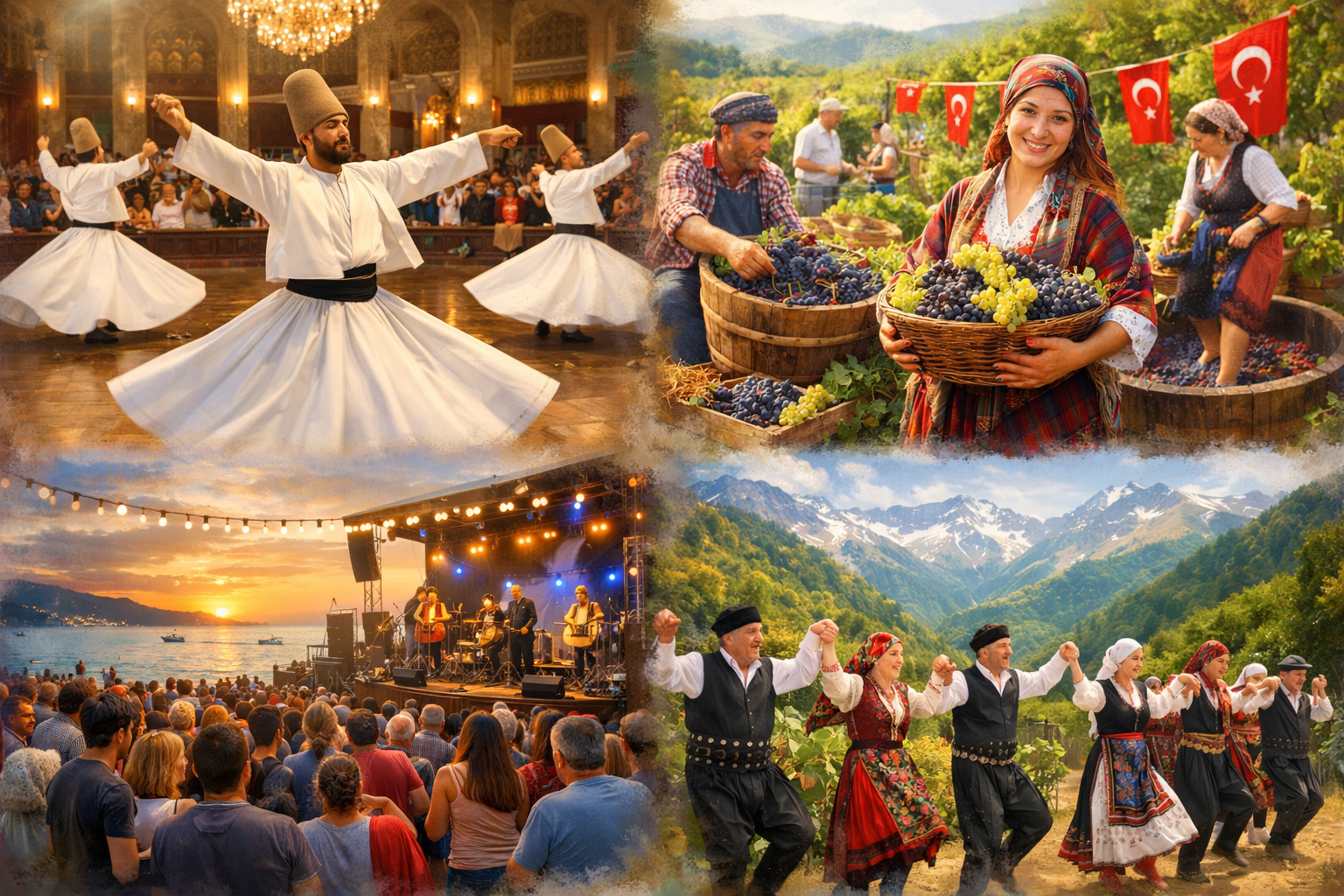 Turkiye'nin farkli bolgelerinden festival goruntusu