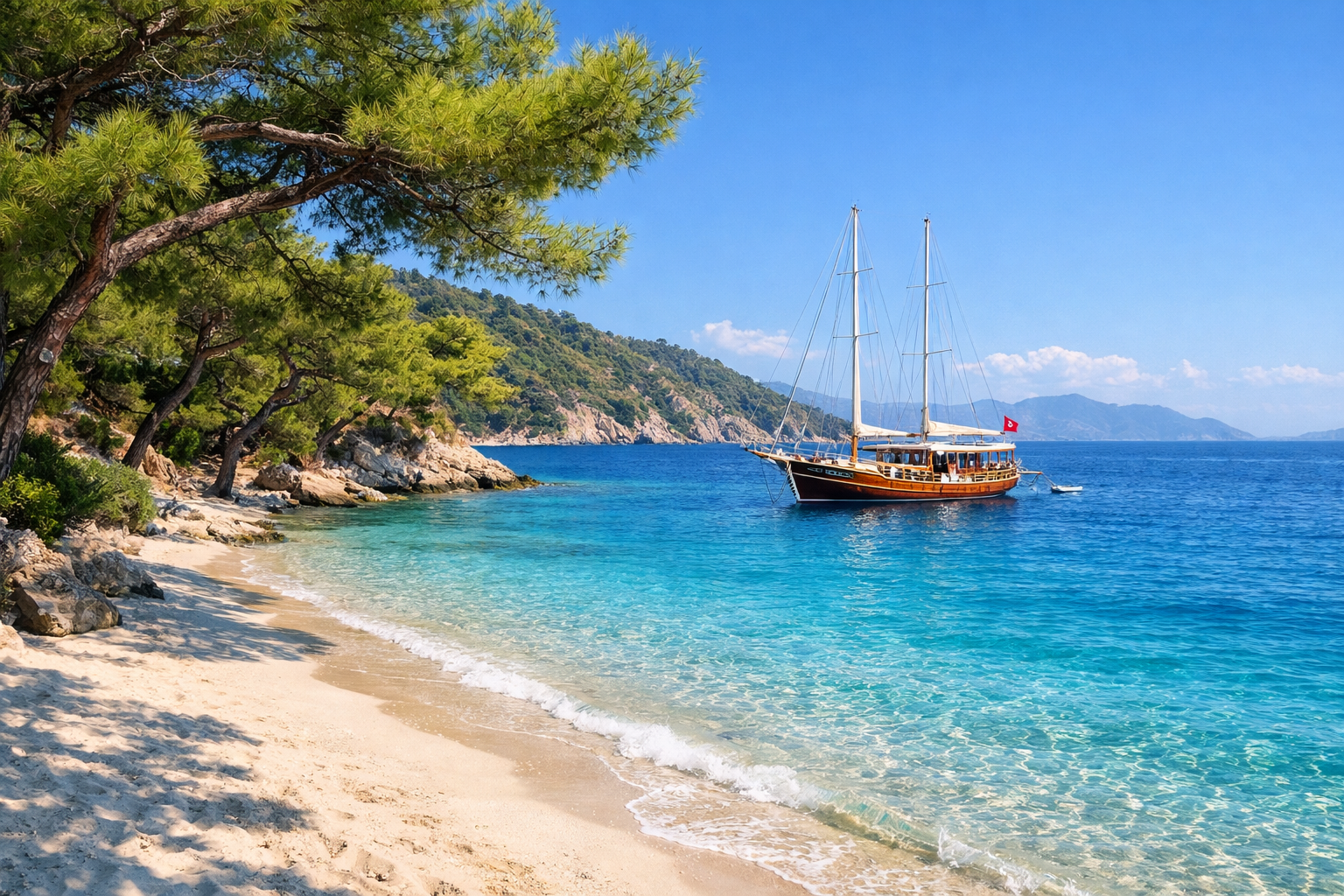 Ege kiyisinda acik hava etkinlik alani