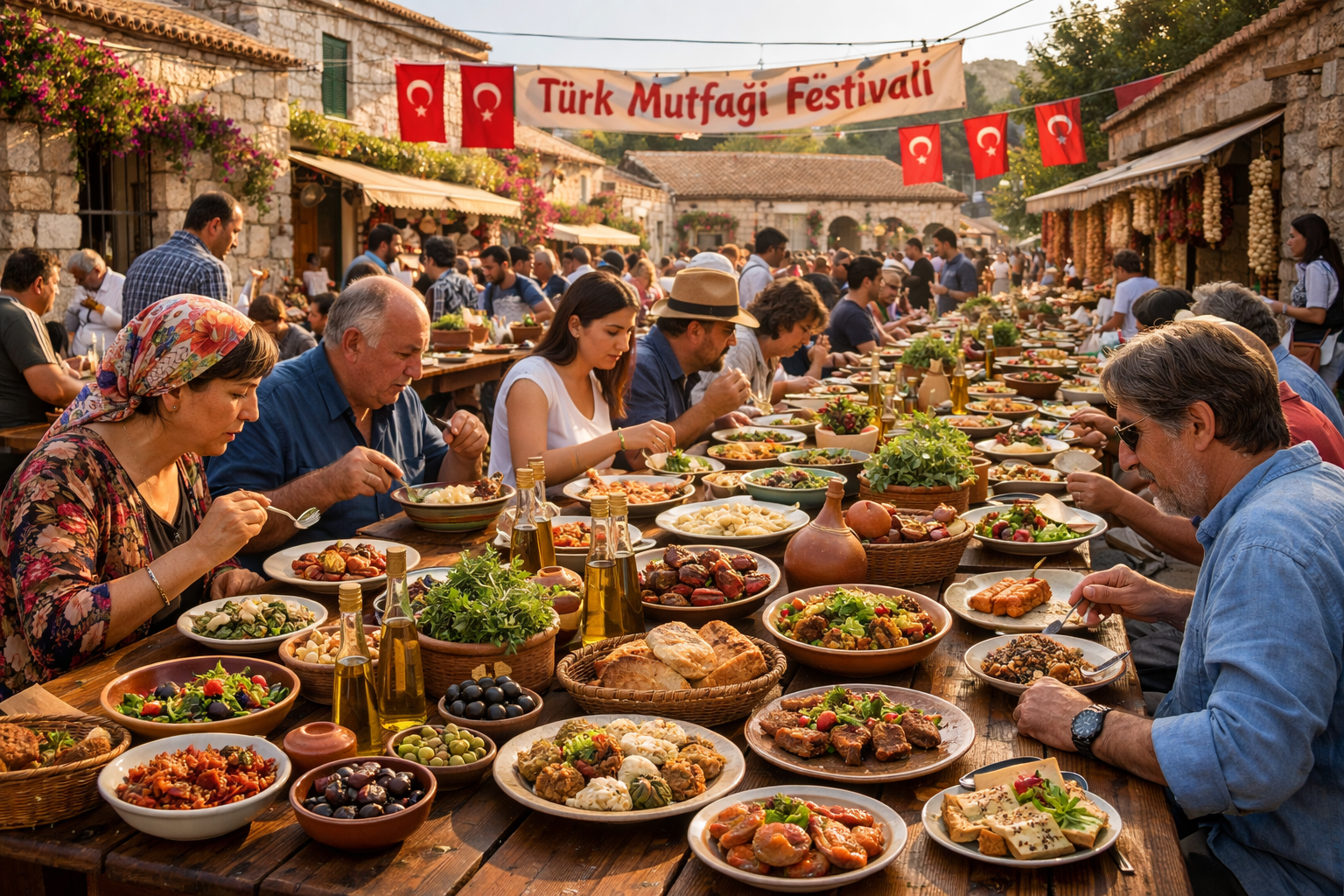 Yerel lezzetlerin sunuldugu gastronomi etkinligi