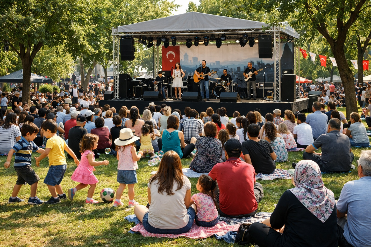 Halka acik ucretsiz festival alani